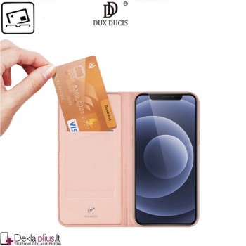 Dux Ducis dirbtinės odos atverčiamas dėklas - rausvas (telefonui Apple Iphone 13) Dux Ducis dirbtinės odos atverčiamas dėklas - rausvas (telefonui Apple Iphone 13)